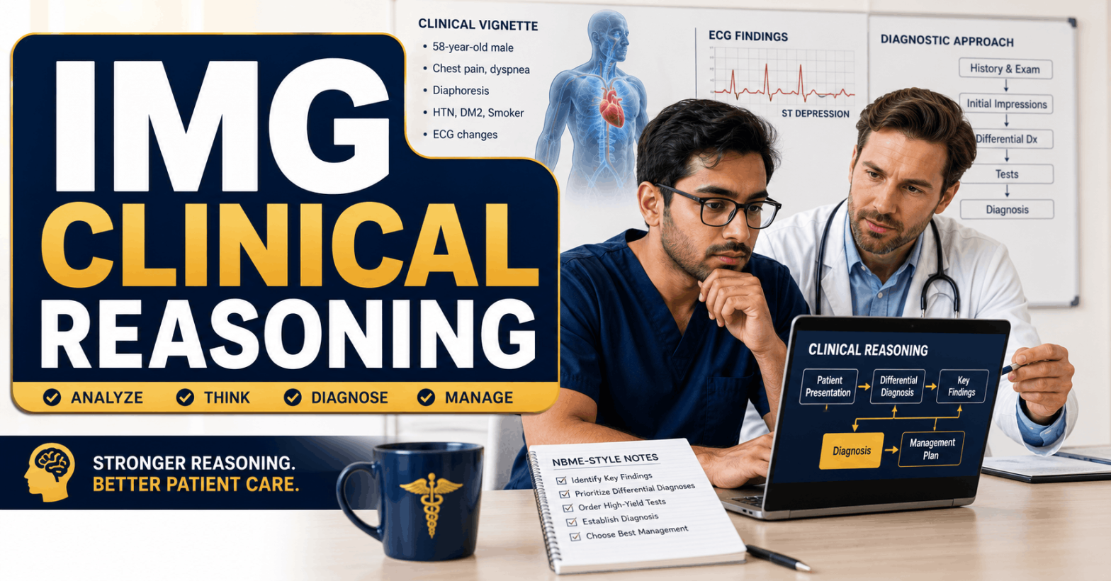 IMG clinical reasoning USMLE student learning diagnostic thinking and clinical decision-making for exam success