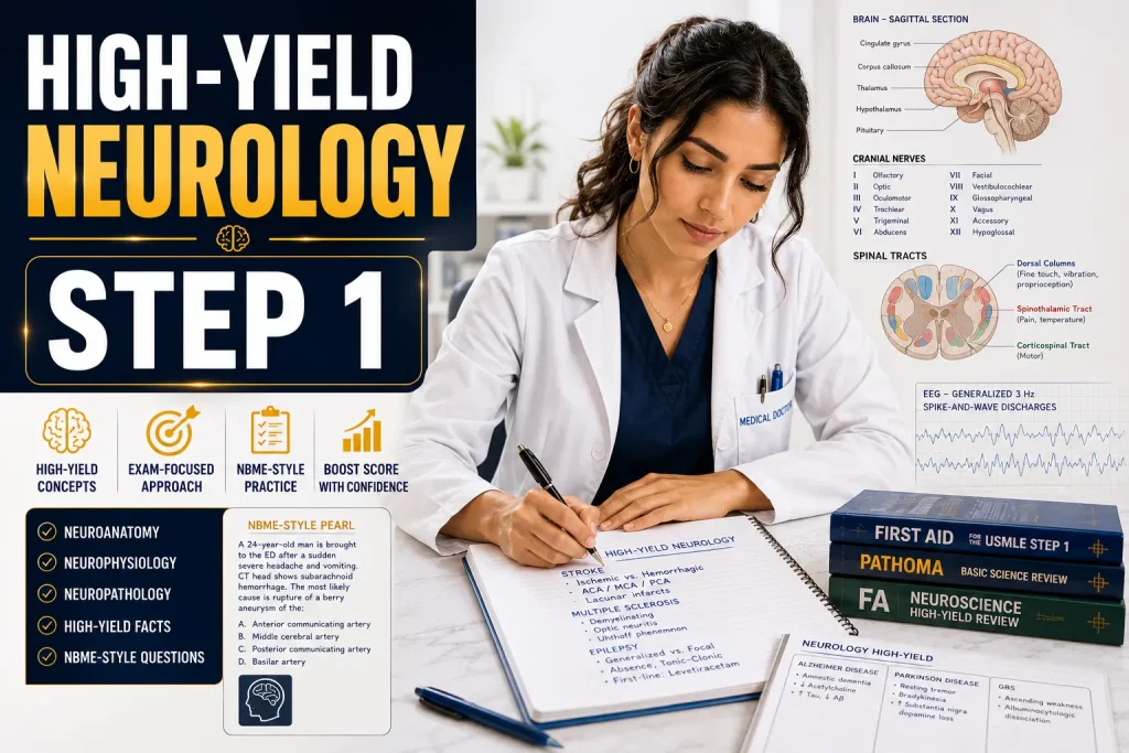 Highest yield neurology topics for USMLE Step 1