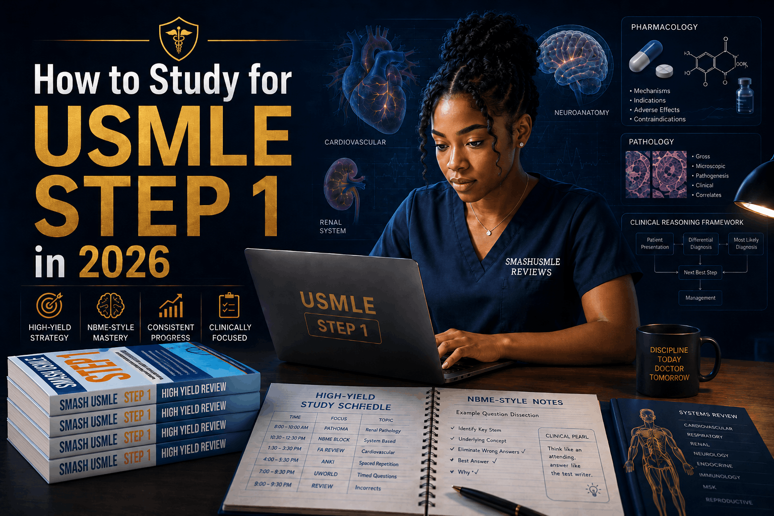 How to study for USMLE Step 1 in 2026 with SmashUSMLE NBME strategy and clinical reasoning