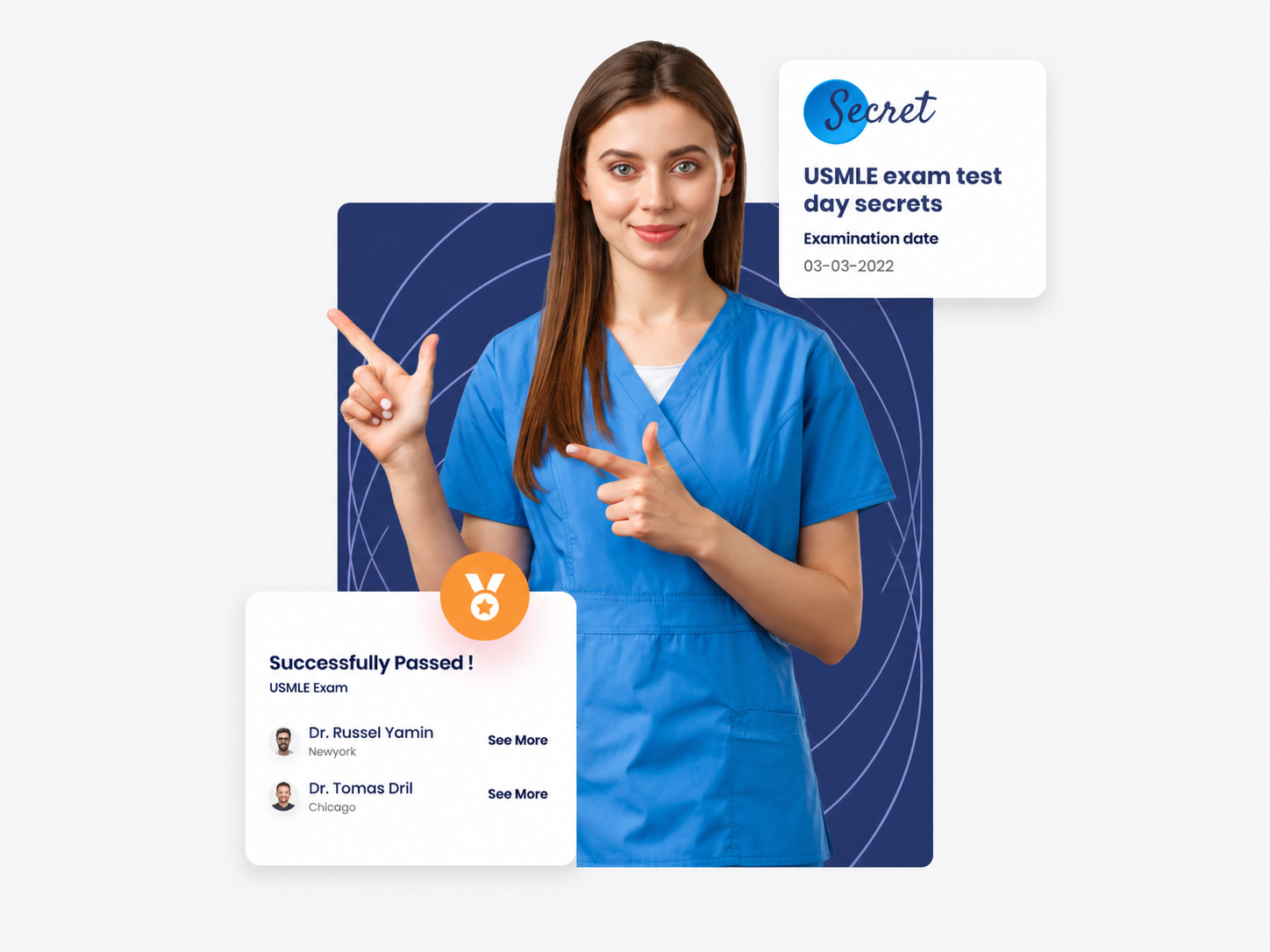 Medical student learning USMLE test day secrets
