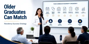 How Older Graduates Can Still Match Into Residency with physician educator teaching older international medical graduates how to strengthen their residency application